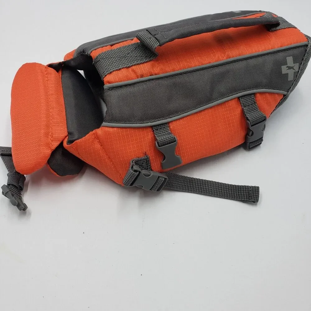 Top Paw Dog Life Jacket XSmall XS Orange Floatation Vest Grab Handle 5-15lbs